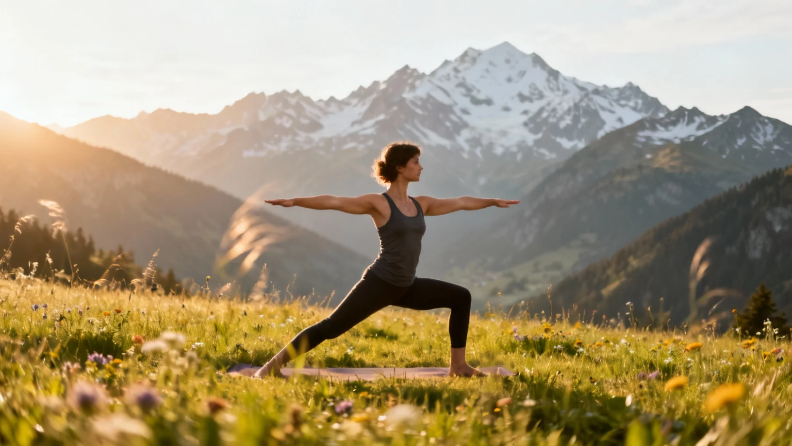 Yoga en pleine nature dans les Alpes