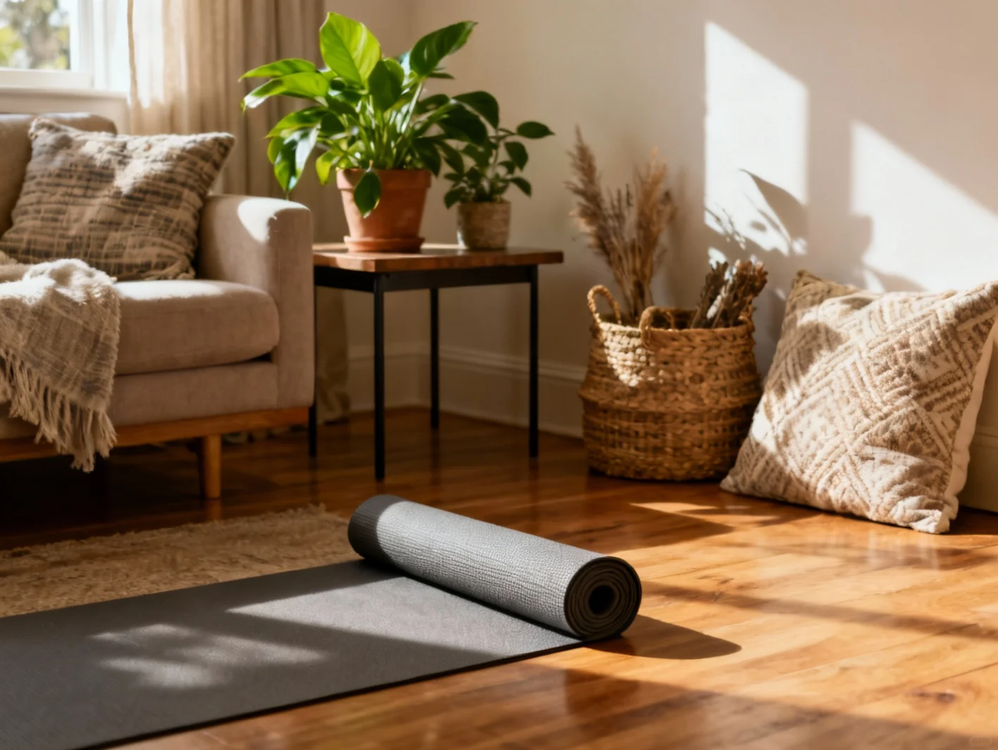 Confort du domicile pour pratiquer le yoga
